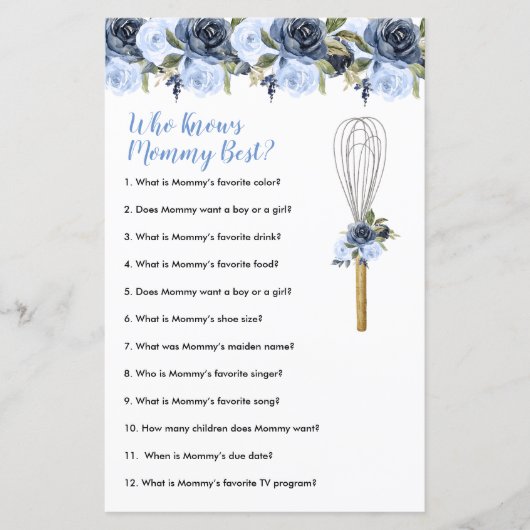 Navy Flowers die mammie beste groene bloemen kenne (Voorkant)