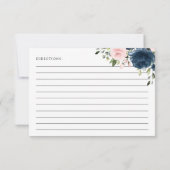 Navy Flowers, Roze Bloemen, Vrijgezellenfeest Rece (Achterkant)