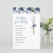 Navy Flowers wenst Baby Greenery Floral (Staand voorkant)