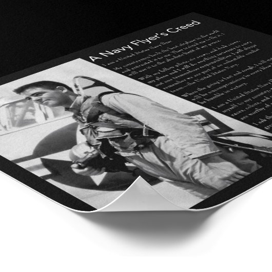 Navy Flyer is gemaakt Poster (Hoek)