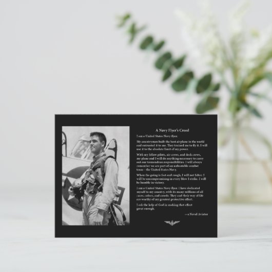 Navy Flyer-kaart Briefkaart (Staand voorkant)