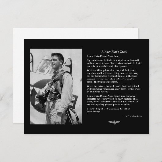 Navy Flyer-kaart Briefkaart (Voorkant / Achterkant)