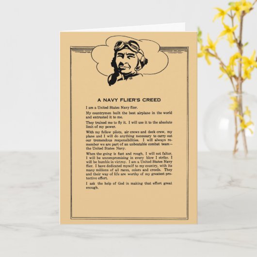 Navy Flyers Creed Kaart (Gele Bloem)