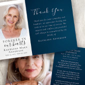 Navy Forever in Our Hearts Photo Funeral Bedankkaart