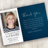 Navy Forever in Our Hearts Photo Funeral Bedankkaart