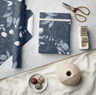 Navy Forrest Gift Wrap Cadeaupapier