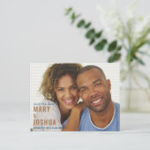 Navy Foto Bruiloft Save the Date Kalender Aankondigingskaart (Staand voorkant)