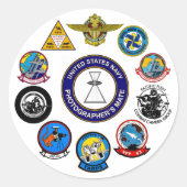 Navy Fotograaf Commands Sticker (Voorkant)