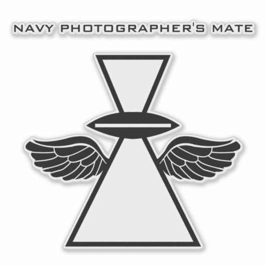 Navy Fotograaf's Mate IFGA / wings Vinyl Sticker (Voorkant)