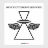 Navy Fotograaf's Mate IFGA / wings Vinyl Sticker (Vel)