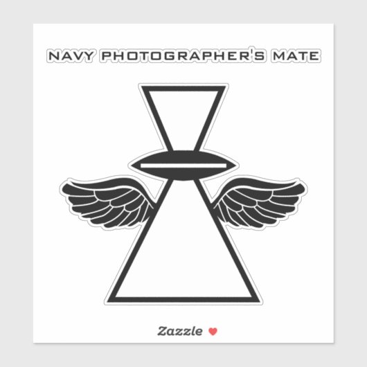 Navy Fotograaf's Mate IFGA / wings Vinyl Sticker (Vel)