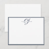 Navy Frame Note Card Kaart (Voorkant / Achterkant)