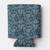 Navy Frost Bloom Floral Baby shower Custom Blikjeskoeler (Achterkant)