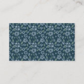 Navy Frost Bloom Floral Baby shower Luier Raffle Informatiekaartje (Achterkant)