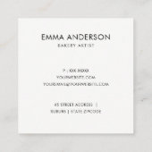 NAVY FRUIT FLORAL CAKE PATISSERIE CUPCAKE BAKERY VIERKANTE VISITEKAARTJE (Achterkant)