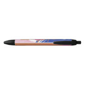 Navy & Fuchsia - Waterverf penseelstreken - naam Zwarte Inkt Pen (Achterkant)
