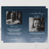 Navy Funeral Order of Service Gevouwen Programma (Voorkant / Achterkant)