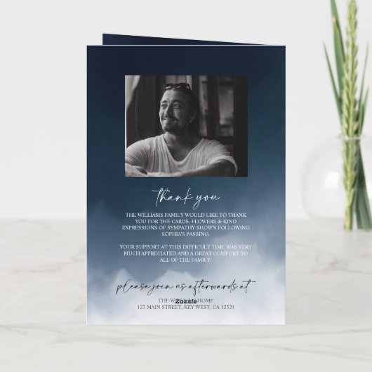 Navy Funeral Order of Service Gevouwen Programma (Achterkant)