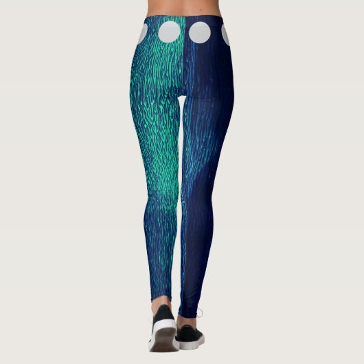 Navy Fusion Dot Leggings (Achterkant)