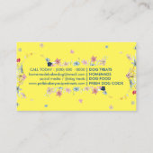 Navy Geel Bone Zelfgemaakte Hondentraktaties Visitekaartje (Achterkant)