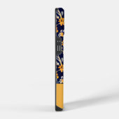 Navy Geel Wilde Bloem iPhone Hoesje (Rechterkant)