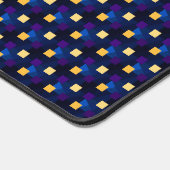 Navy Gele Pixels Cool Schachbrettpatroon Abstract Bureaumat (Hoek)