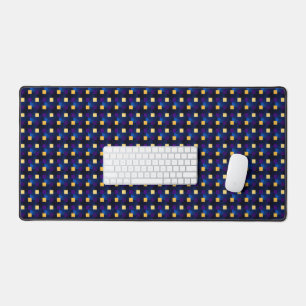 Navy Gele Pixels Cool Schachbrettpatroon Abstract Bureaumat