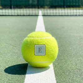 Navy Geometric Chevron Monogram Design Tennisballen