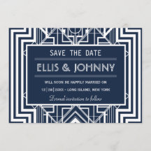 Navy Geometric Sla de datumkaarten op