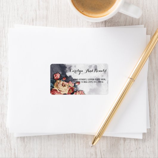 Navy GEOMETRIC WATERVERF Etiket (Insitu)