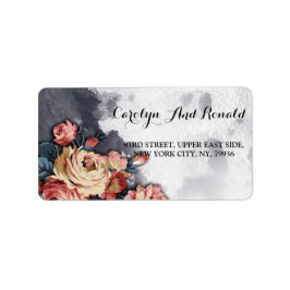 Navy GEOMETRIC WATERVERF Etiket