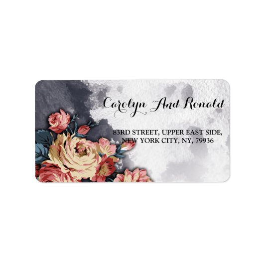 Navy GEOMETRIC WATERVERF Etiket (Voorkant)