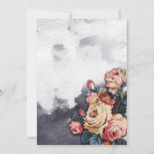 Navy GEOMETRISCHE WATERVERF Afstudeerfeest Kaart (Achterkant)