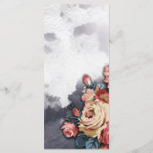 Navy GEOMETRISCHE WATERVERF Bruiloft Menu (Achterkant)