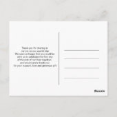 Navy GEOMETRISCHE WATERVERF Dank u Briefkaart (Achterkant)