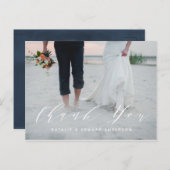 Navy geschilderd + script foto dank u briefkaart (Voorkant / Achterkant)