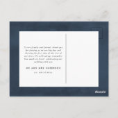 Navy geschilderd + script foto dank u briefkaart (Achterkant)