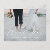 Navy geschilderd + script foto dank u briefkaart (Voorkant)