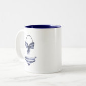 Navy Gestreepte  Badpak Bikini & Trunks Mok (Voorkant links)