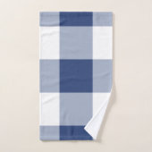 Navy Gingham Pattern Bad Handdoek (Handdoek)