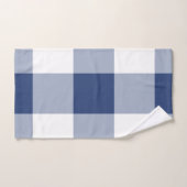 Navy Gingham Pattern Bad Handdoek (Handdoek)