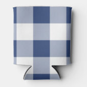 Navy Gingham Pattern Blikjeskoeler (Voorkant)