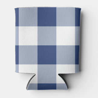 Navy Gingham Pattern Blikjeskoeler