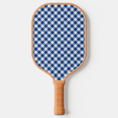 Navy Gingham Pickleball Paddle (Voorkant)