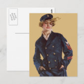  Navy Girl Howard Chandler Christy Briefkaart (Voorkant / Achterkant)