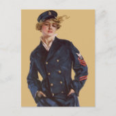  Navy Girl Howard Chandler Christy Briefkaart (Voorkant)