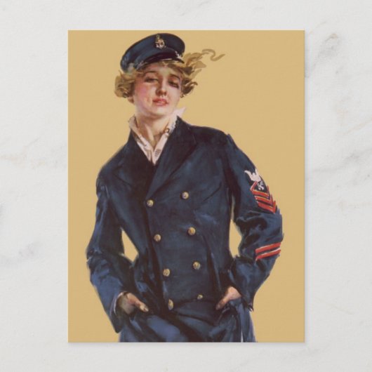  Navy Girl Howard Chandler Christy Briefkaart (Voorkant)