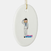 Navy Girl in Sailor Uniform Keramisch Ornament (Rechts)