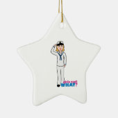Navy Girl in Sailor Uniform Keramisch Ornament (Rechts)