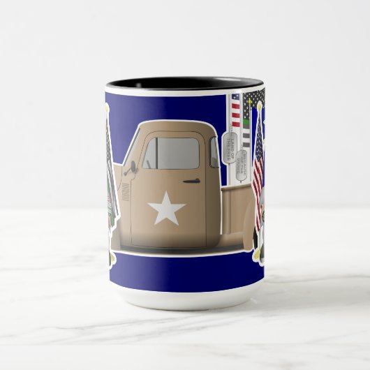 Navy Gnome met militaire vrachtwagen Mok (Midden)